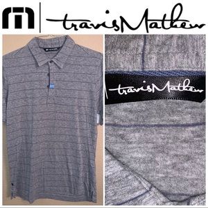 Medium Travis Matthew Gray-Blue Polo